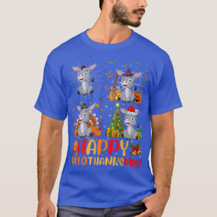 Halloween Thanksgiving Christmas Mule Hallothanksm T-Shirt