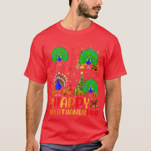 Halloween Thanksgiving Christmas Peacock Bird Hall T-Shirt