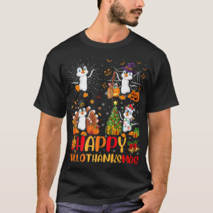 Halloween Thanksgiving Christmas Penguin Bird Hall T-Shirt