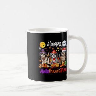 Halloween Thanksgiving Christmas Shih Tzu Dog Hall Coffee Mug