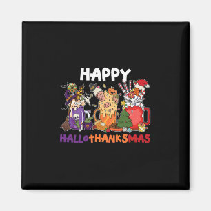 Halloween Thanksgiving Happy Hallothanksmas Lover  Magnet