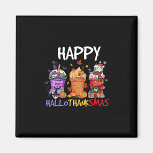 Halloween Thanksgiving Happy Hallothanksmas Season Magnet