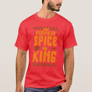 Halloween Thanksgiving Pumpkin Spice King Coffee L T-Shirt