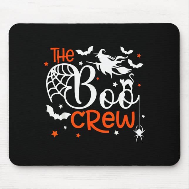 Halloween The Boo Crew - Fun Soky Witch, Cat, Bat  Mouse Pad (Front)