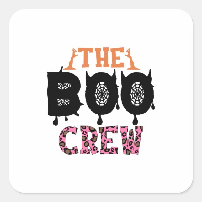 Halloween The Boo Crews Square Sticker (Front)