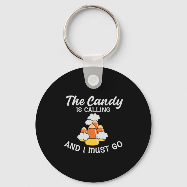 Halloween The Candy Is Calling Birthday Key Ring (Front)