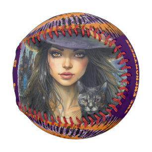 Halloween The Enchantress ,Her Shadow Cat Baseball