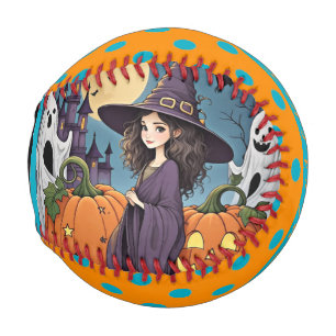 Halloween, The Pretty Witch and Her Friends Printe Baseball