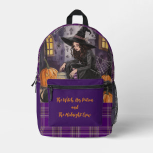 Halloween,The Witch ,Her Potion ,and the Midnight Printed Backpack