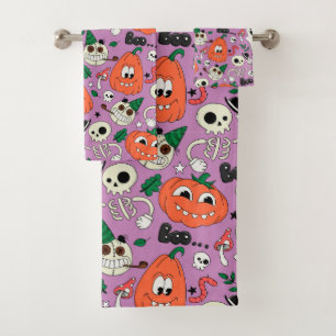 Halloween Theme Bath Towel Set