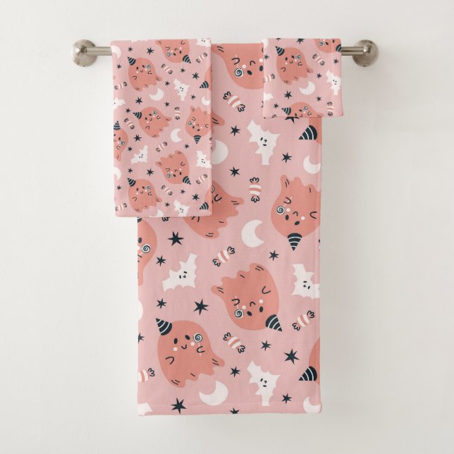 Halloween Theme Bath Towel Set (Insitu)