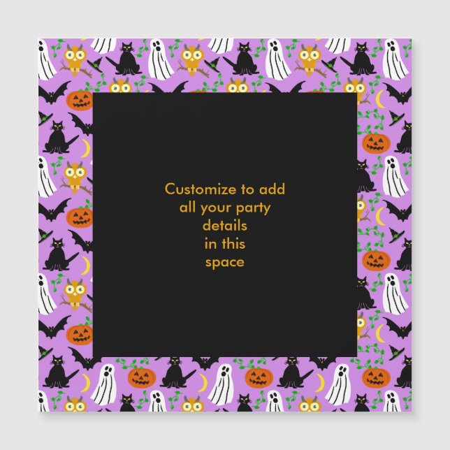 Halloween Theme Collage Toss Pattern Purple (Front)