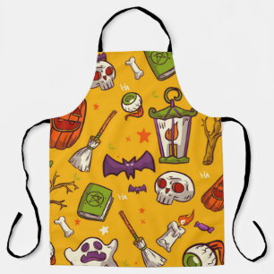 Halloween Theme: Flat Design Pattern. Apron