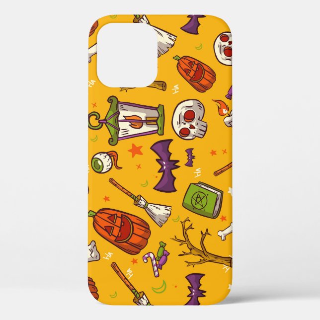 Halloween Theme: Flat Design Pattern. Case-Mate iPhone Case (Back)