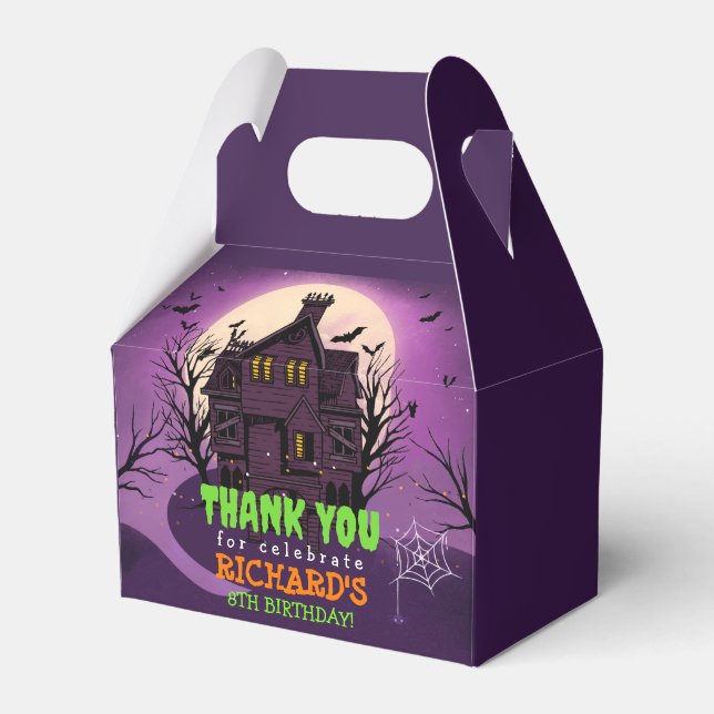 Halloween Theme Kids Birthday Party Favour Box (Front Side)