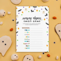 Halloween theme nursery rhyme emoji shower game