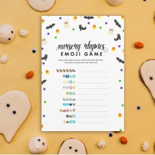 Halloween theme nursery rhyme emoji shower game program