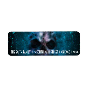 Halloween Theme Scary Skull Return Address Label