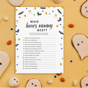 Halloween theme who knows mummy best shower game program