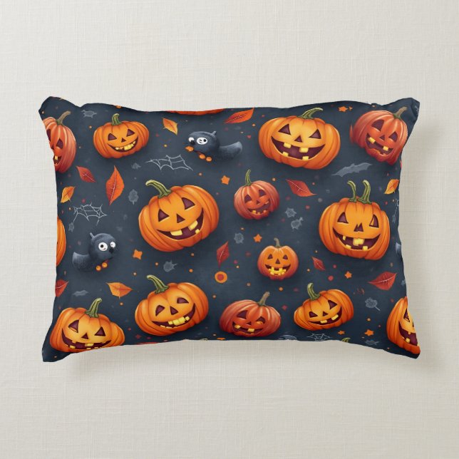 Halloween-themed Accent Pillow (Front)