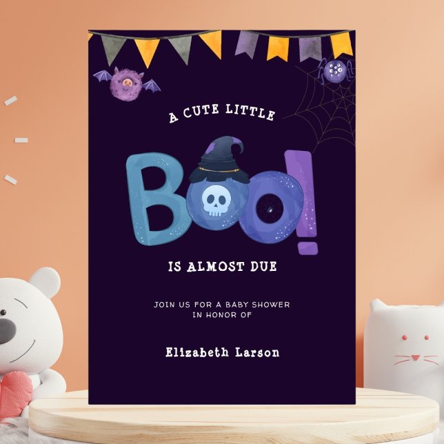 Halloween Themed Baby Shower Cute Party Poster (Creator Uploaded)