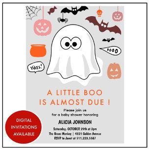 Halloween-themed Baby Shower invitation Cute