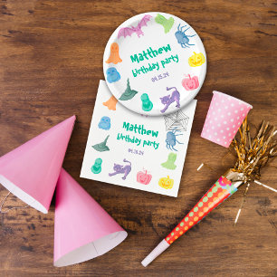Halloween-themed birthday party Paper Plate Napkin