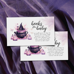 Halloween Themed Books for Baby Pink Baby Shower Enclosure Card
