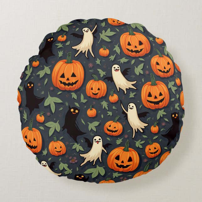 Halloween-themed circular cushion. round cushion (Front)