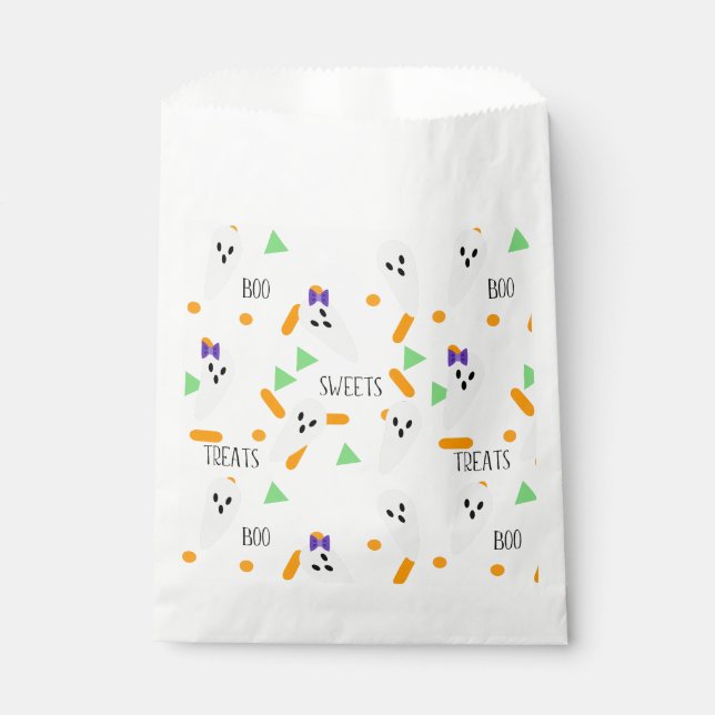 Halloween Themed Confetti Sprinkles Ghost Favour Bag (Front)