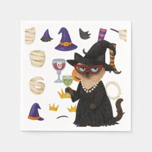 Halloween themed for Cat Lovers Party Napkin