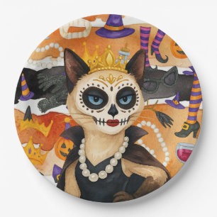 Halloween themed for Cat Lovers Party  Paper Plate