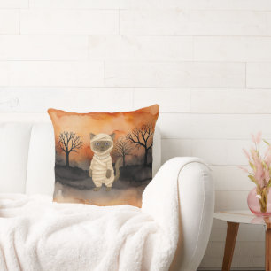 Halloween themed for Siamese Cat Lovers Cushion