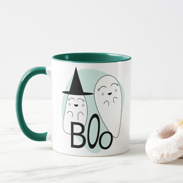 Halloween Themed l Ghosts Boo Mug (With Donut)