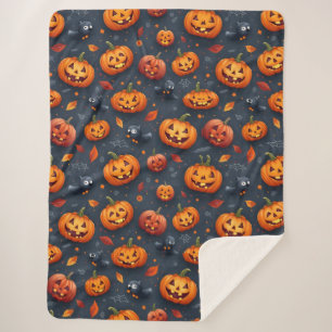 Halloween-themed Large Sherpa Blanket