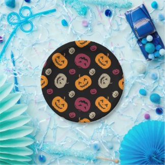 Halloween themed paper plate