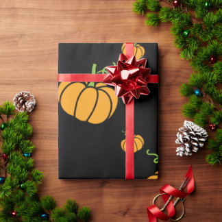 Halloween themed pumpkin wrapping paper