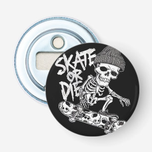 Halloween-Themed Skeleton Skateboarder Art: Styliz Bottle Opener