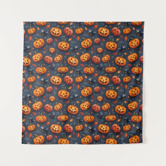 Halloween-themed Square Tapestry (Front)