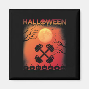 Halloween Themed Vintage Style Gym Halloween Holid Magnet