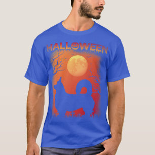 Halloween Themed Vintage Style Welsh Corgi Hallowe T-Shirt