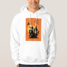 Halloween themed white Basic men's hoodie.