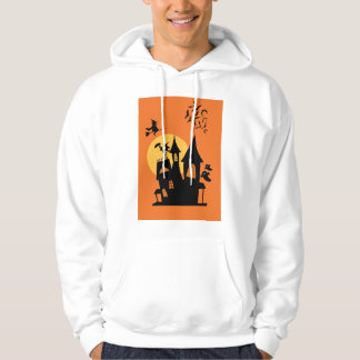 Halloween themed white Basic men's hoodie. Hoodie