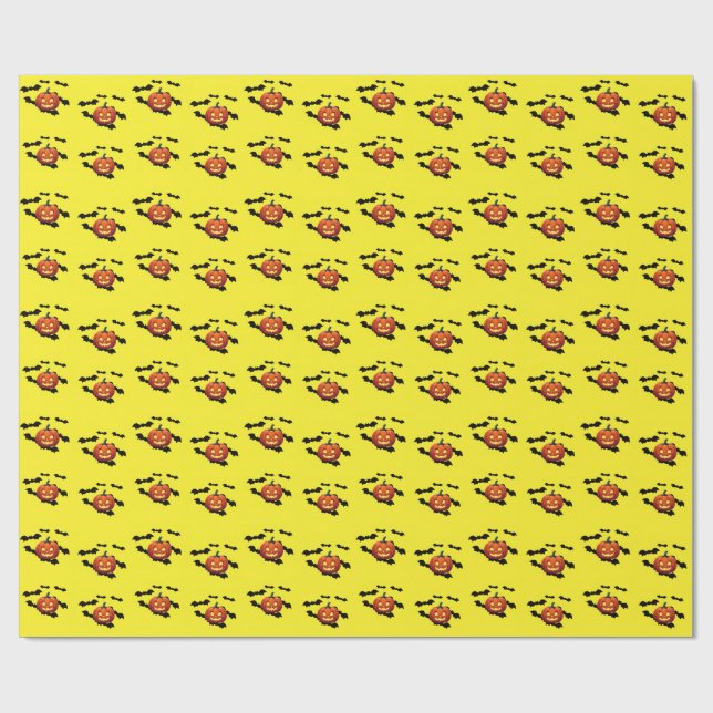 Halloween themed wrapping paper (Flat)