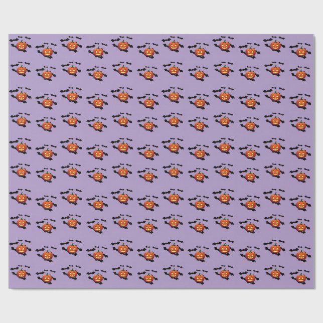 Halloween themed wrapping paper (Flat)