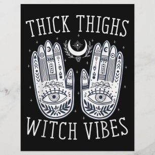 Halloween Thick Thighs Witch Vibes Custom Letterhead