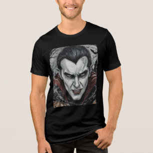 Halloween,Thirsty Vampire, Pumpkin Patch Tri-Blend Shirt