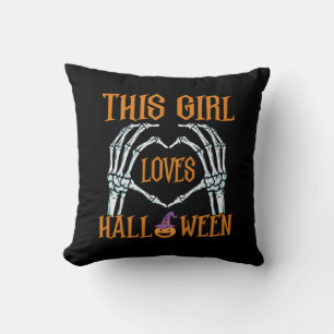 Halloween This Girl Loves Halloweens Birthday Cushion