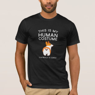 Halloween This Is My Human Corgi Costume T-Shirt