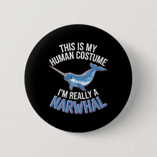Halloween This Is My Human Costume I'm Really A Na 6 Cm Round Badge
